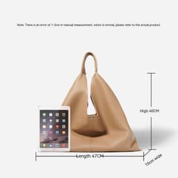 image-Leather Tote Women's Idle Style Casual Handbag Soft Leather Shoulder Bag