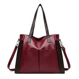 image-Fashionable Large Capacity Soft Leather Crossbody Bag