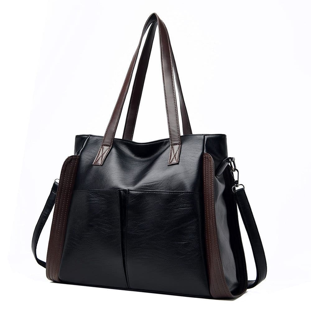 image-Fashionable Large Capacity Soft Leather Crossbody Bag