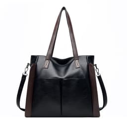 image-Fashionable Large Capacity Soft Leather Crossbody Bag