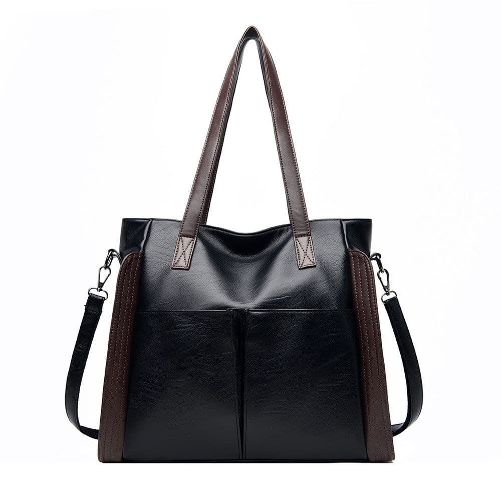 image-Fashionable Large Capacity Soft Leather Crossbody Bag