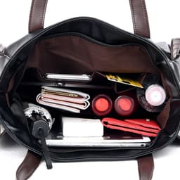 image-Fashionable Large Capacity Soft Leather Crossbody Bag