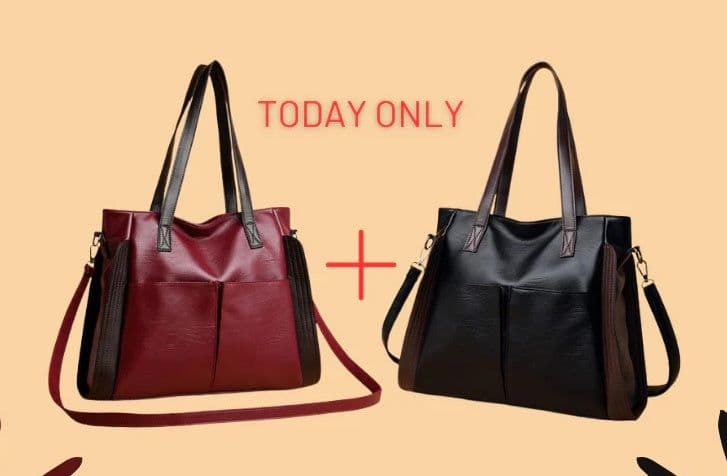 image-Fashionable Large Capacity Soft Leather Crossbody Bag