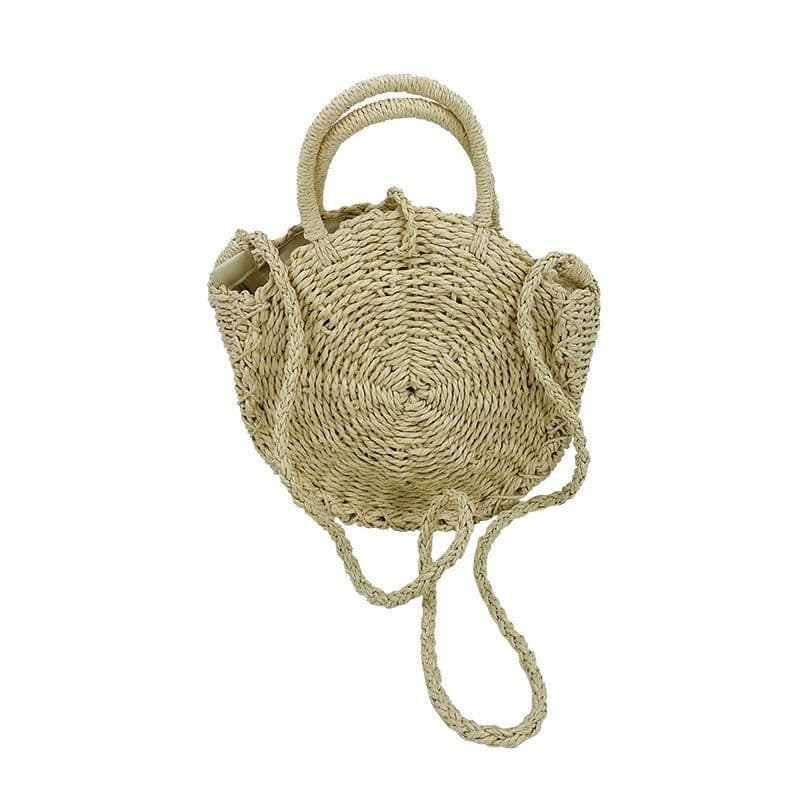 image-Ins Style Shell Retro Large Capacity Women's Straw Bag