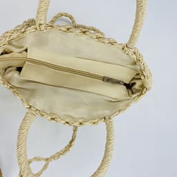 image-Ins Style Shell Retro Large Capacity Women's Straw Bag