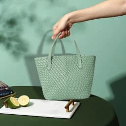 image-Portable Shoulder Crossbody Large Capacity Woven Bag Tote Bag