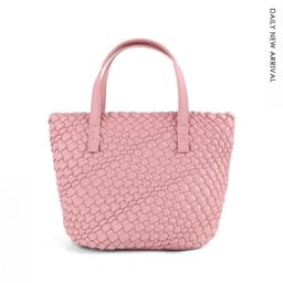 image-Portable Shoulder Crossbody Large Capacity Woven Bag Tote Bag