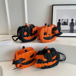 image-Funny Pumpkin Bag Fashion Color Contrast Personality Creative
