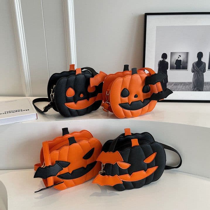 image-Funny Pumpkin Bag Fashion Color Contrast Personality Creative