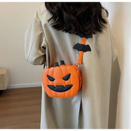 image-Funny Pumpkin Bag Fashion Color Contrast Personality Creative