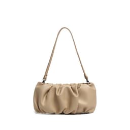 image-Genuine Leather Single Shoulder Pleated Solid Color Dumplings