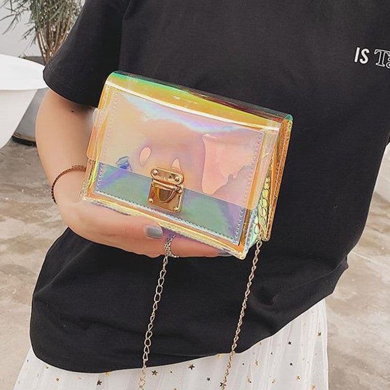 image-All-matching Transparent Laser Gel Bag Women