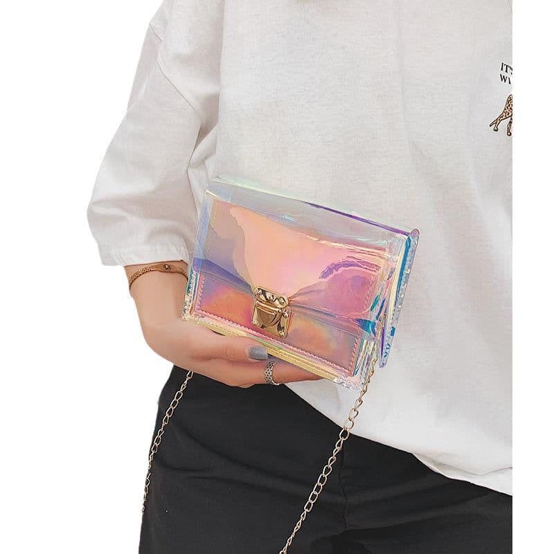 image-All-matching Transparent Laser Gel Bag Women