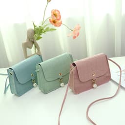image-Crocodile Pattern Small Square Bag Women's Bag Cosmetic Bag Shoulder Bag