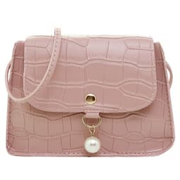 image-Crocodile Pattern Small Square Bag Women's Bag Cosmetic Bag Shoulder Bag
