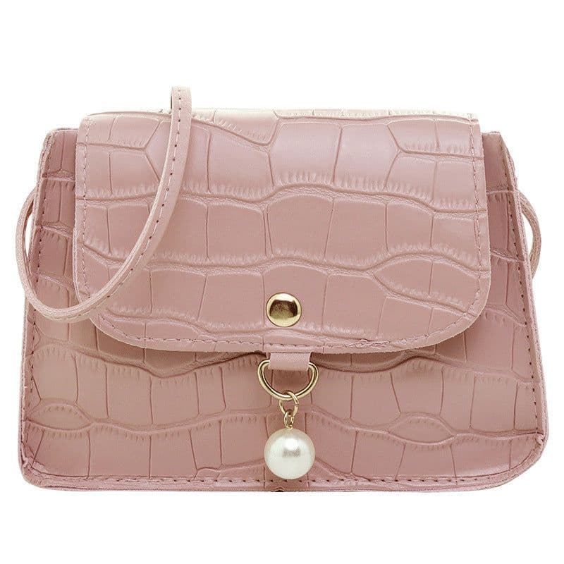 image-Crocodile Pattern Small Square Bag Women's Bag Cosmetic Bag Shoulder Bag