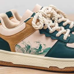 image-Lace-up Casual Shoes Men Soft Thick Sole Fashion Comfortable Breathable Flats Sneakers Student Platform Outdoor Walking Shoes