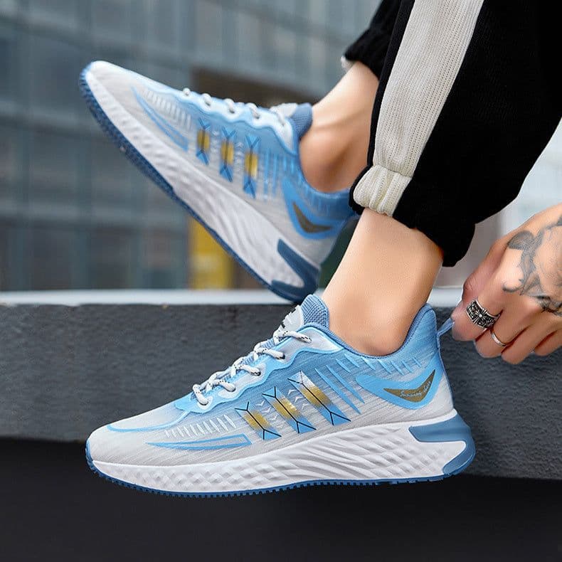 image-Fly-woven Mesh Shoes Thick-soled Sports Sneakers Casual Dad Shoes Walking Running Shoes