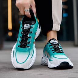 image-Fly-woven Mesh Shoes Thick-soled Sports Sneakers Casual Dad Shoes Walking Running Shoes