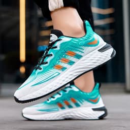 image-Fly-woven Mesh Shoes Thick-soled Sports Sneakers Casual Dad Shoes Walking Running Shoes