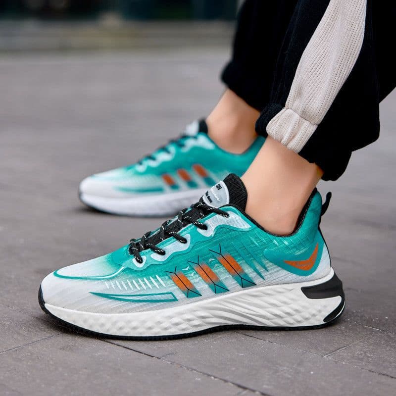 image-Fly-woven Mesh Shoes Thick-soled Sports Sneakers Casual Dad Shoes Walking Running Shoes