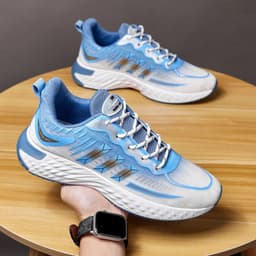 image-Fly-woven Mesh Shoes Thick-soled Sports Sneakers Casual Dad Shoes Walking Running Shoes
