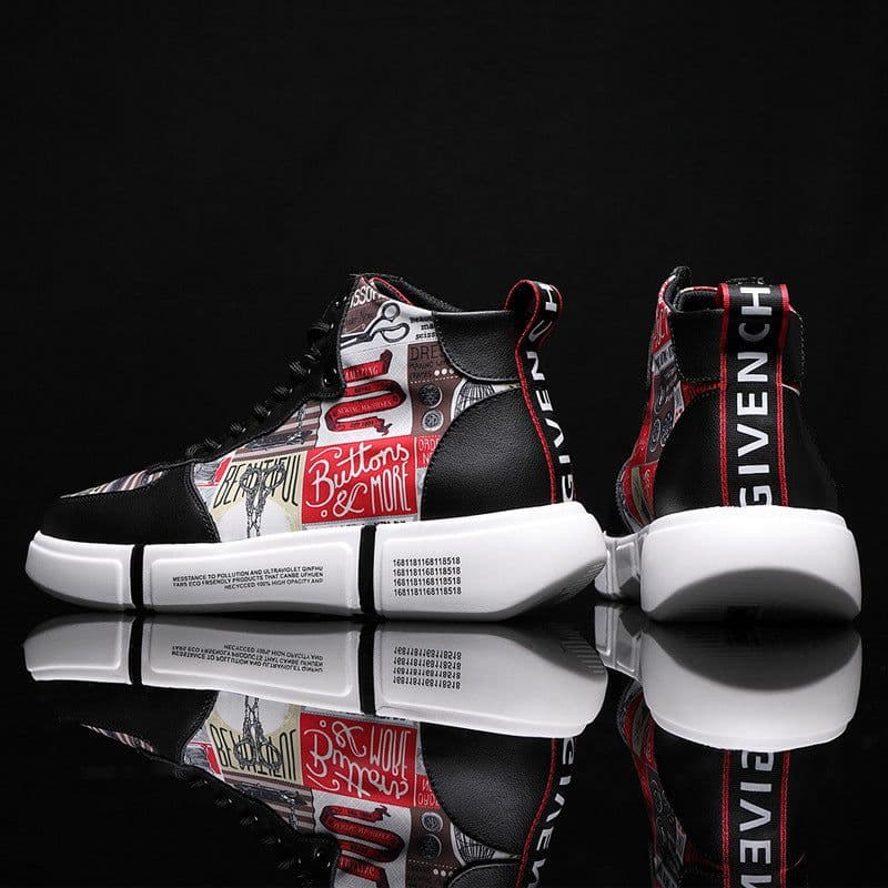 image-Color Printing Casual Breathable Sports Platform Board Shoes