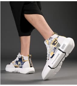 image-Color Printing Casual Breathable Sports Platform Board Shoes