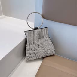 image-Shoulder Rhinestone Ring Crossbody Bag