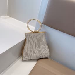 image-Shoulder Rhinestone Ring Crossbody Bag