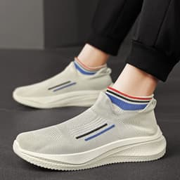 image-New Summer Breathable Mesh Surface Flying Woven Sports Running Shoes For Men
