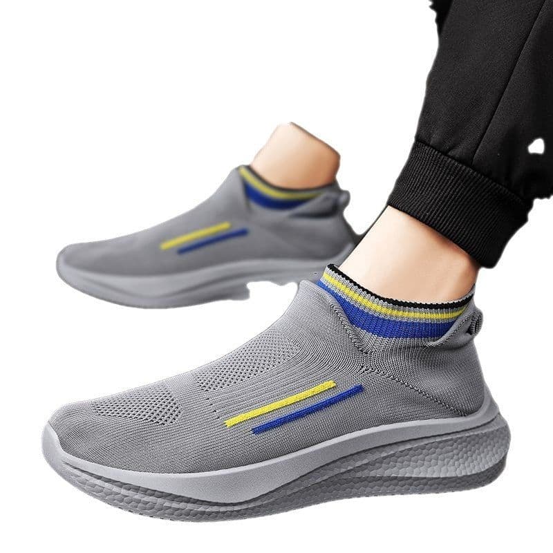 image-New Summer Breathable Mesh Surface Flying Woven Sports Running Shoes For Men