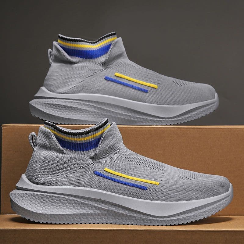 image-New Summer Breathable Mesh Surface Flying Woven Sports Running Shoes For Men