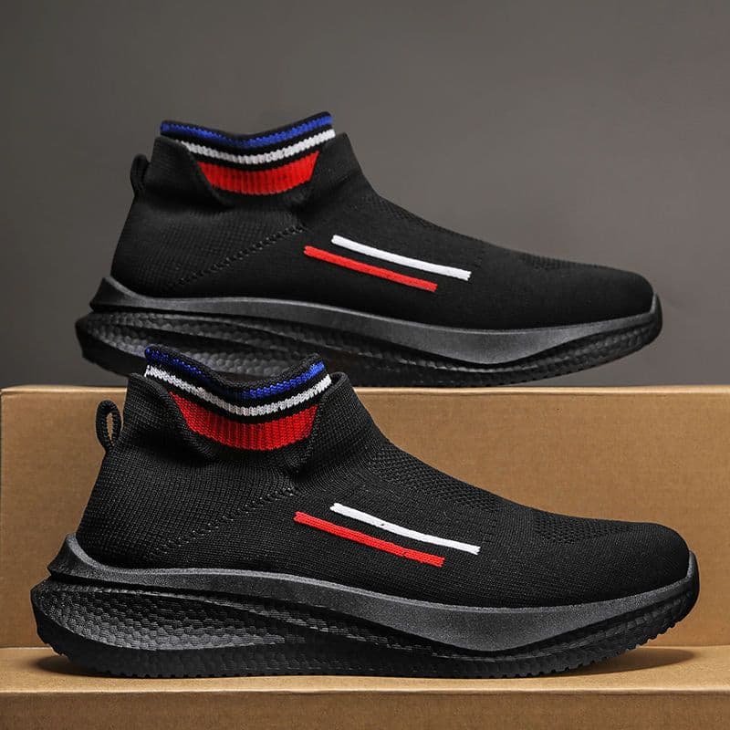 image-New Summer Breathable Mesh Surface Flying Woven Sports Running Shoes For Men