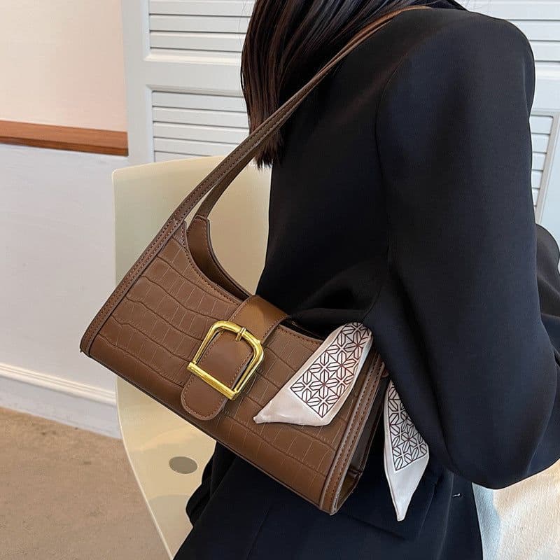 image-High Sense Special-interest Design Spring Versatile Fashion One Shoulder Underarm Baguette Bag