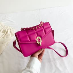 image-Women's Fashion Leisure Chain Portable Lock Shoulder Messenger Bag