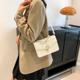 image-Women's Fashion Leisure Chain Portable Lock Shoulder Messenger Bag