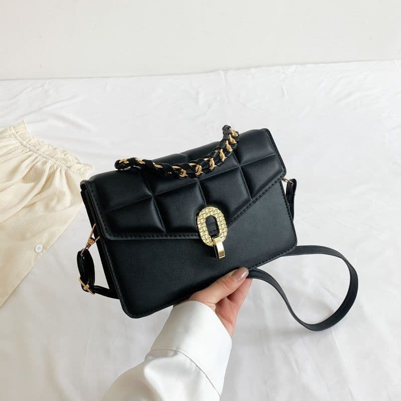 image-Women's Fashion Leisure Chain Portable Lock Shoulder Messenger Bag