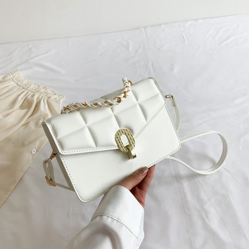 image-Women's Fashion Leisure Chain Portable Lock Shoulder Messenger Bag