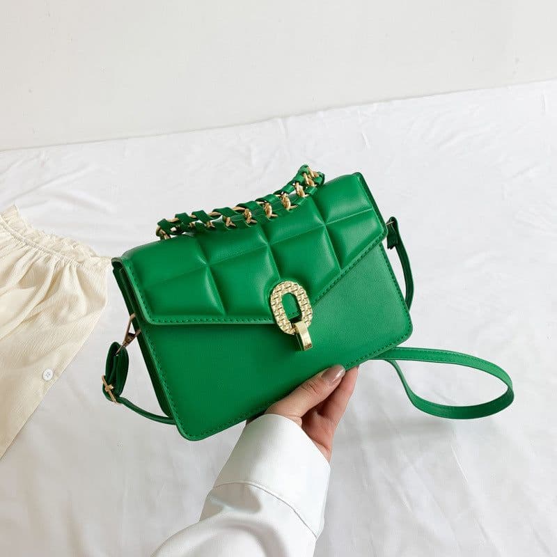 image-Women's Fashion Leisure Chain Portable Lock Shoulder Messenger Bag