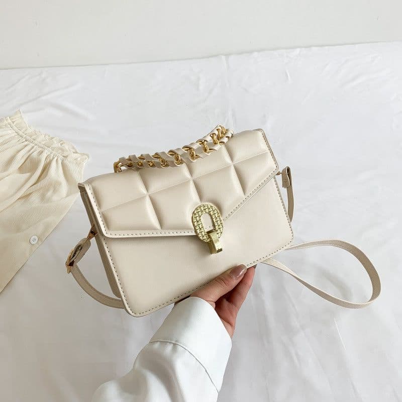 image-Women's Fashion Leisure Chain Portable Lock Shoulder Messenger Bag
