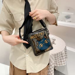 image-One-shoulder PVC Simple Trendy Crossbody Transparent Shoulder Bag