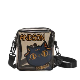 image-One-shoulder PVC Simple Trendy Crossbody Transparent Shoulder Bag