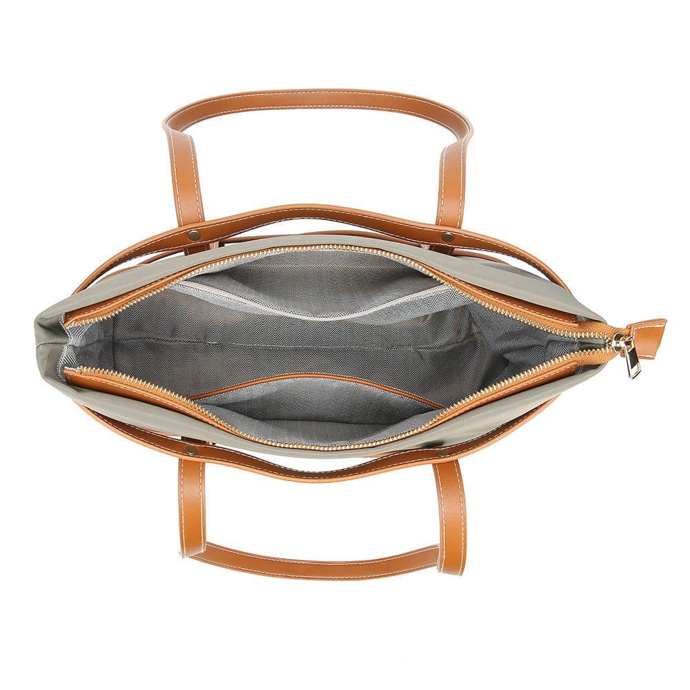 image-Woven Large Capacity Nylon Handbag