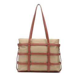 image-Woven Large Capacity Nylon Handbag