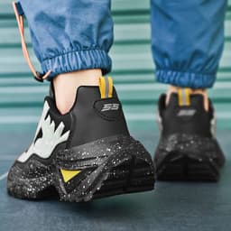 image-Dad Shoes Casual Mesh Thick Bottom Rotating Button Plus Size Sneakers