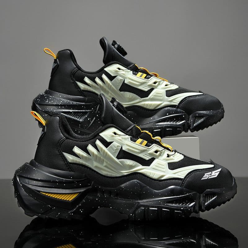 image-Dad Shoes Casual Mesh Thick Bottom Rotating Button Plus Size Sneakers