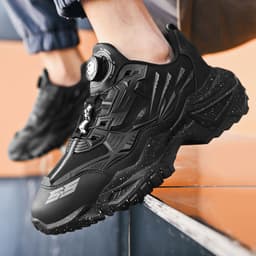 image-Dad Shoes Casual Mesh Thick Bottom Rotating Button Plus Size Sneakers