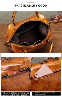 image-Retro Style Women's Bag Women Hand-carrying Crossbody Bag