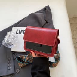 image-Women's Oily Leather Vintage Bag Crossbody